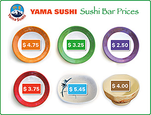 sushi boat prices